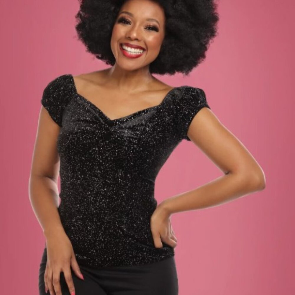 Dolores Glitter Drops Top